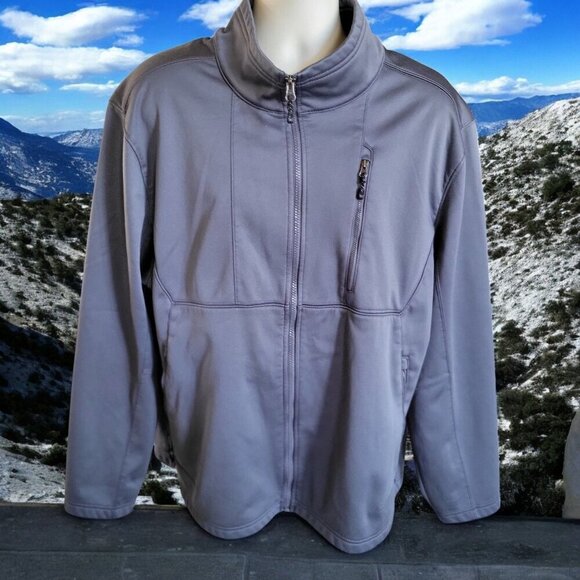 Swiss Tech Performance Gear Mens Soft Shell Full Zip Jacket Grey- XL ( 46-48) - Picture 2 of 9